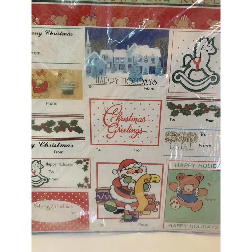 Vitg Artfaire 60 Sq. Ft. 12 Sheets Christmas Gift Wrap Wrapping Paper Gift Tags